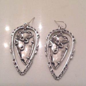 Authentic Silver Arrowhead VANESSA MOONEY Earrings